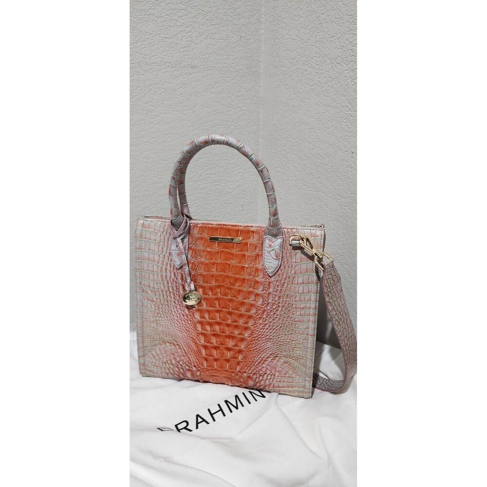 Brahmin Caroline Flirty Satchel Shoulder Strap Ombre Melbourne In EUC